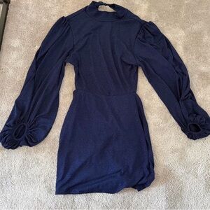 Lucy in the Sky Midnight Blue Long Sleeve Dress